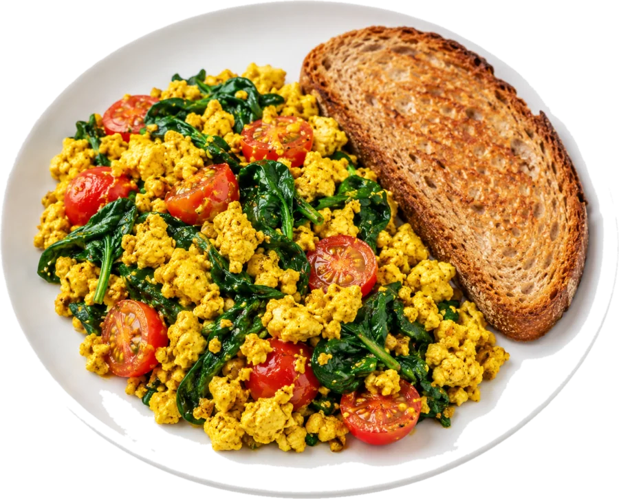 Turmeric tofu scramble