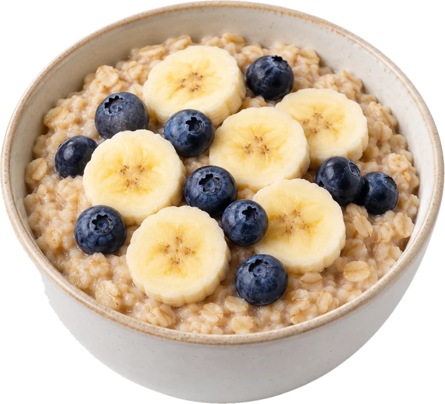 Banana berry porridge